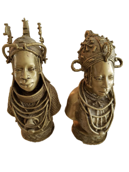 Oba Ozolua and one of his queens